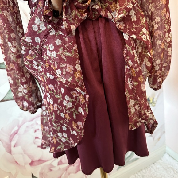 Floral Fall dress— size Medium - Picture 8 of 9